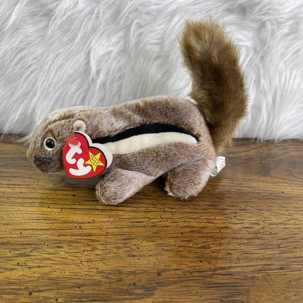Ty Beanie Babies Baby CHIPPER the Chipmunk 1999 Tag‎